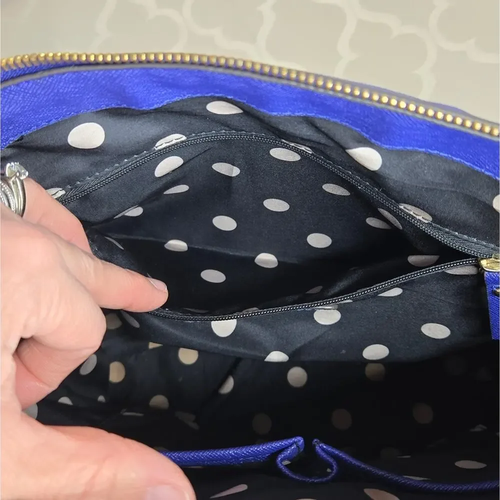 Anne Klein Cobalt Blue Dome Purse Satchel Handbag